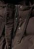 Lange Jacke mit Kapuze und Steppmuster auburn brown