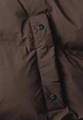 Lange Jacke mit Kapuze und Steppmuster auburn brown