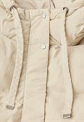 Lange Jacke mit Kapuze und Steppmuster soft fawn beige
