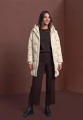 Lange Jacke mit Kapuze und Steppmuster soft fawn beige