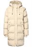 Lange Jacke mit Kapuze und Steppmuster soft fawn beige