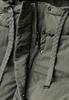 Lange Jacke mit Kapuze und Steppmuster somber green