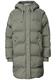 Lange Jacke mit Kapuze und Steppmuster somber green