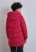 Lange Steppjacke carpet red