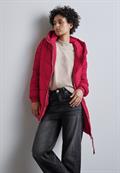 Lange Steppjacke carpet red