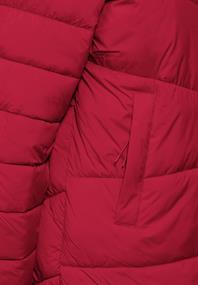 Lange Steppjacke carpet red