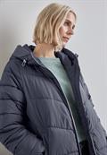 Lange Steppjacke gravity blue