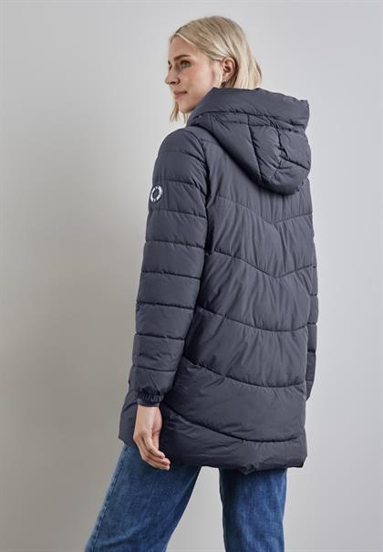 Lange Steppjacke gravity blue