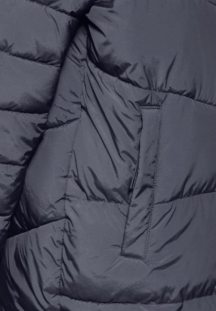 Lange Steppjacke gravity blue