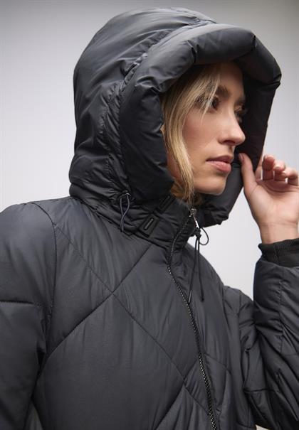 Lange Steppjacke obsidian blue