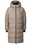 Lange Steppjacke smooth champagne