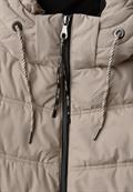Lange Steppjacke smooth champagne