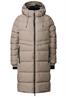 Lange Steppjacke smooth champagne