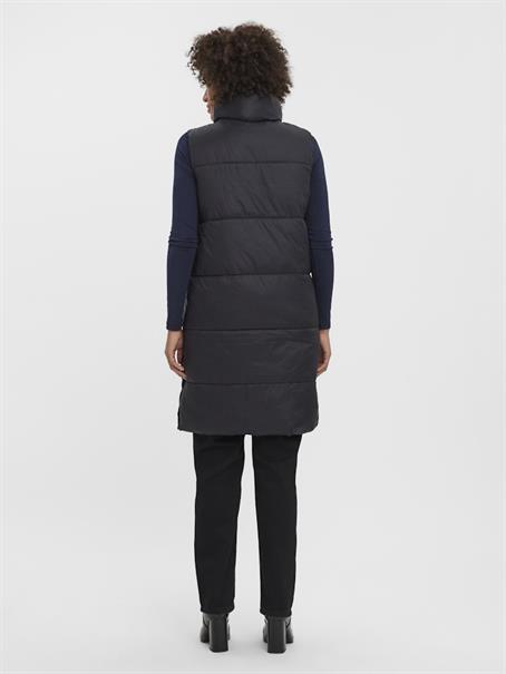 lange Steppweste black