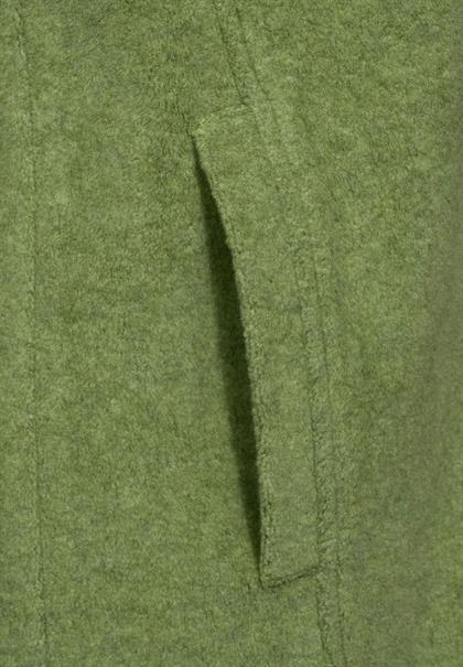 Lange Weste in Unifarbe fern green