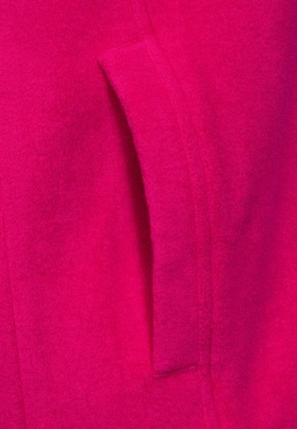 Lange Weste in Unifarbe powerful pink