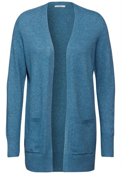 Langer Cardigan aqua melange