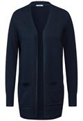 Langer Cardigan deep petrol