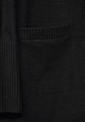 Langer Cardigan in Unifarbe black