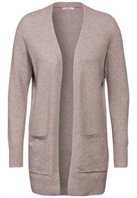 Langer Cardigan milky caramel melange
