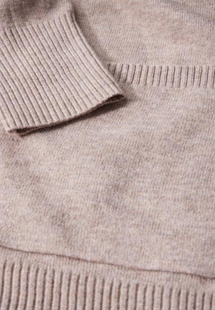 Langer Cardigan milky caramel melange