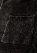 Langer Federgarn Cardigan darkest brown
