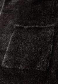 Langer Federgarn Cardigan darkest brown