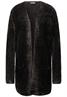 Langer Federgarn Cardigan darkest brown