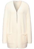 Langer Federgarn Cardigan soft beige