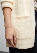 Langer Federgarn Cardigan soft beige