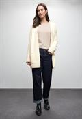 Langer Federgarn Cardigan soft beige