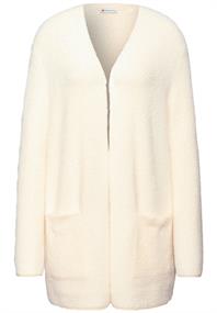 Langer Federgarn Cardigan soft beige