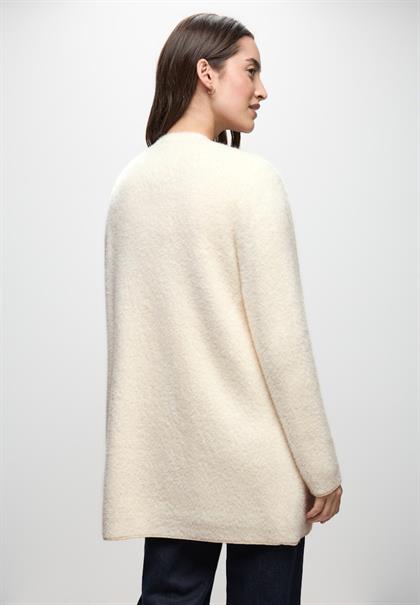 Langer Federgarn Cardigan soft beige