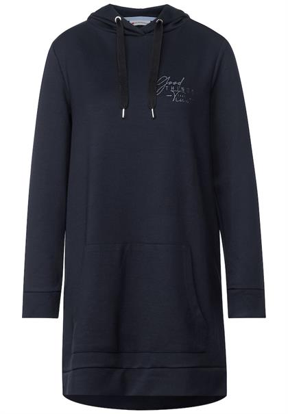 Langer Jersey Sweatpullover dark vintage blue