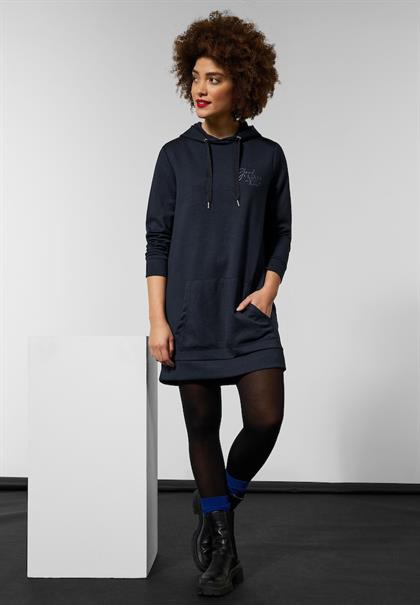 Langer Jersey Sweatpullover dark vintage blue