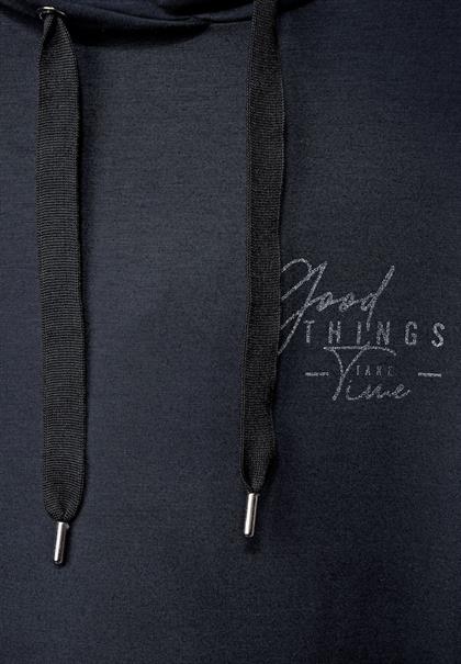 Langer Jersey Sweatpullover dark vintage blue