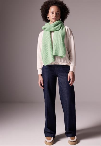 Langer Schal patina green mel.