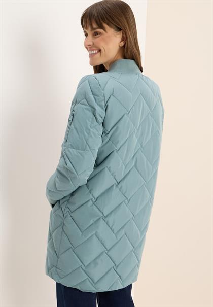 Langer Stepp-Blouson ice hill green