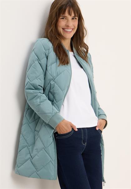 Langer Stepp-Blouson ice hill green