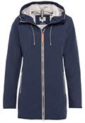 Langer Windbreaker mit weichem Plüschfutter night blue
