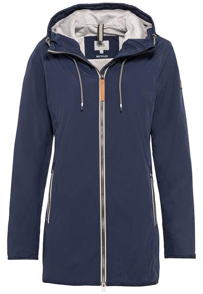 Langer Windbreaker mit weichem Plüschfutter night blue