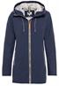 Langer Windbreaker mit weichem Plüschfutter night blue