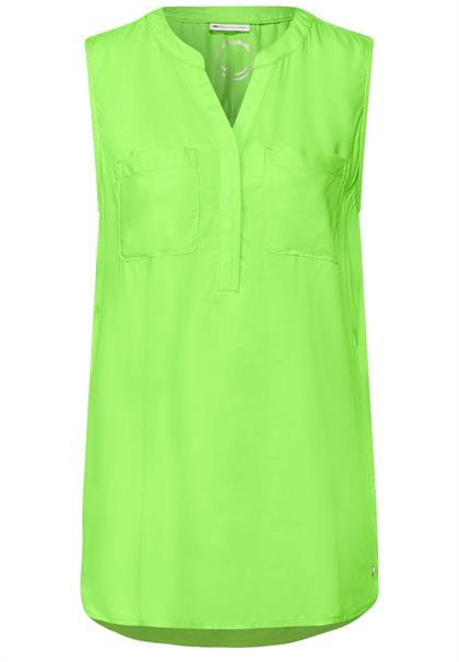 Langes Blusentop in Unifarbe peppy green