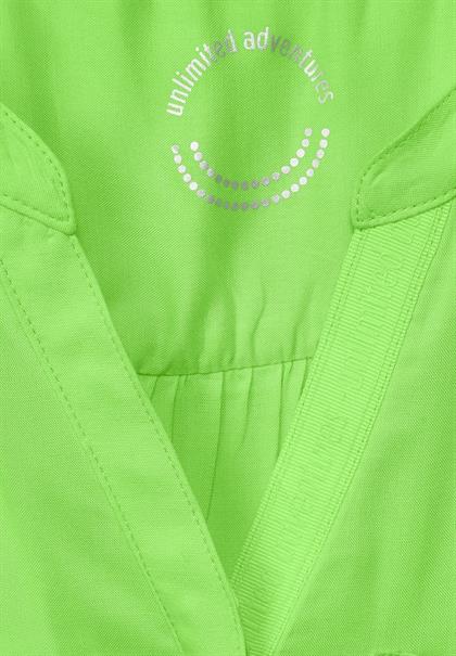 Langes Blusentop in Unifarbe peppy green