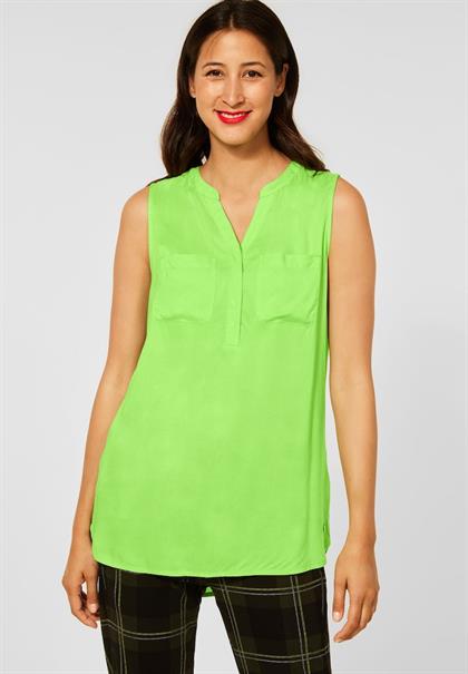 Langes Blusentop in Unifarbe peppy green