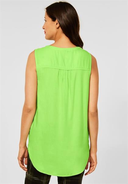 Langes Blusentop in Unifarbe peppy green