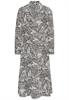 Langes Hemdblusenkleid mit Allover-Print aop