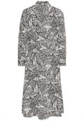 Langes Hemdblusenkleid mit Allover-Print aop