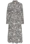 Langes Hemdblusenkleid mit Allover-Print aop