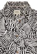 Langes Hemdblusenkleid mit Allover-Print aop